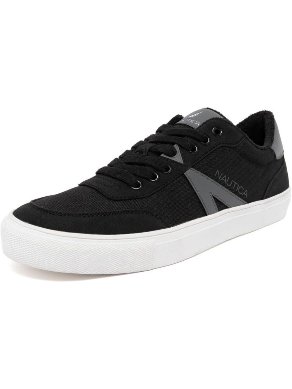 Nautica Men's Black Muna Square Toe Classic Lace Up Low Top Fashion Sneakers